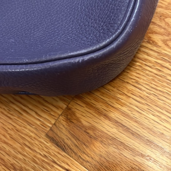 Audrey Talbott Purple Pebbled Leather Messenger Bag - Picture 11 of 11